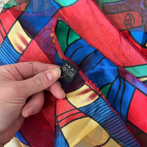Colorful Abstract Pattern Scarf - Picasso - Picture 9 of 9